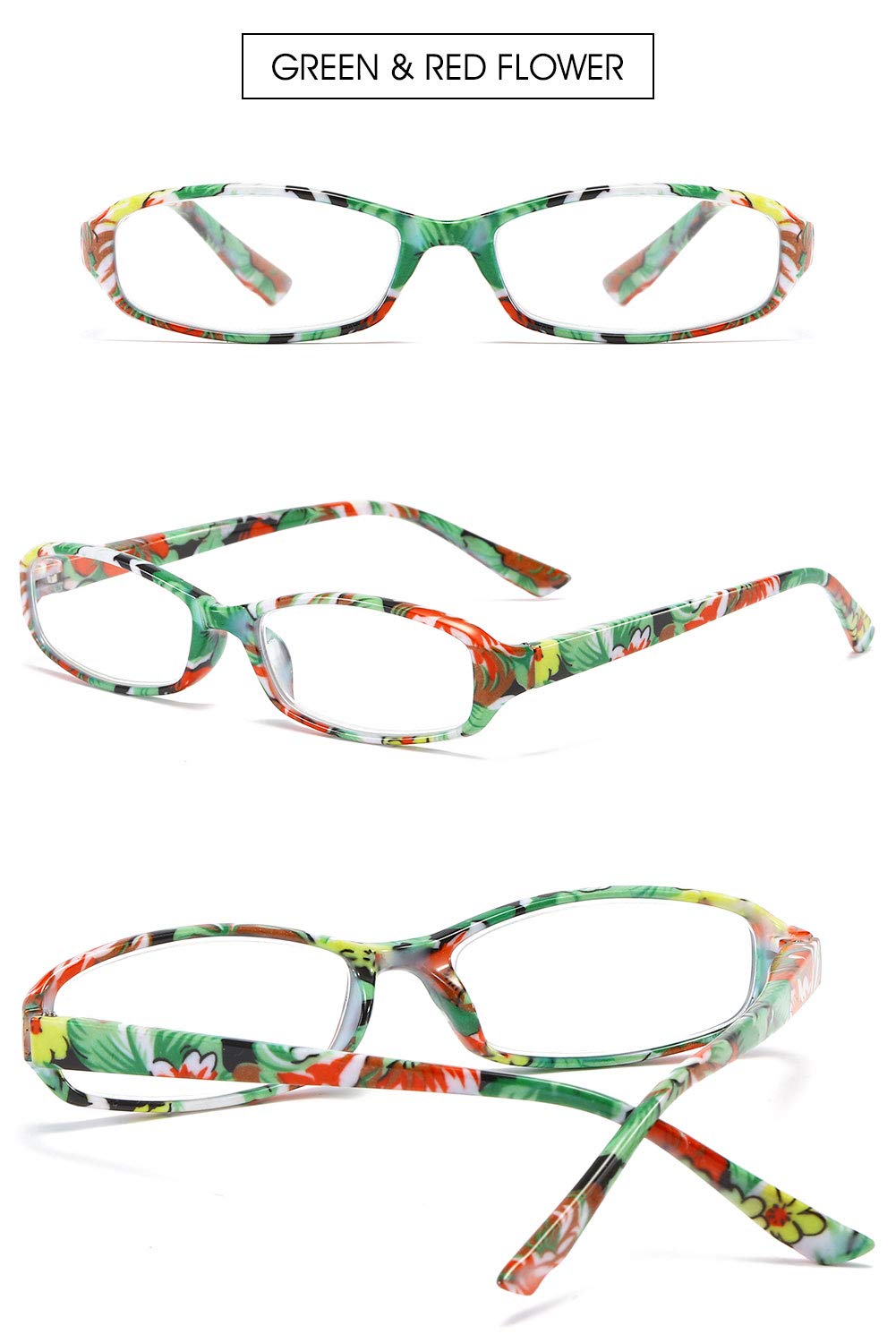 VEVESMUNDO Gafas de Lectura Mujer Hombre Compactas Portatiles Flores Anteojos Para Leer con Colores Bolsillo 1.0 1.25 1.5 1.75 2.0 2.25 2.5 2.75 3.0 3.5 4.0 — view 3