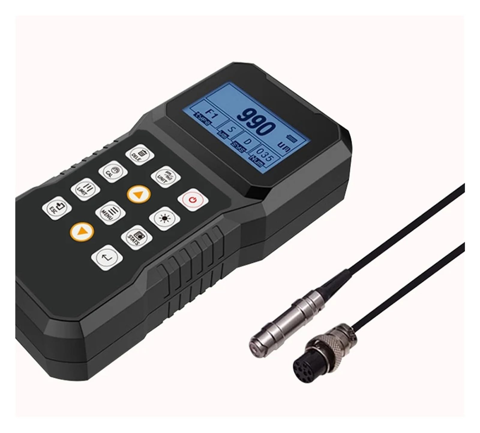 Medidor de espesor digital N-210C con pantalla LCD. Medidor de espesor de revestimiento de alta precisión for hierro, acero, cobre y PVC. Lecturas precisas(NF-1250um)