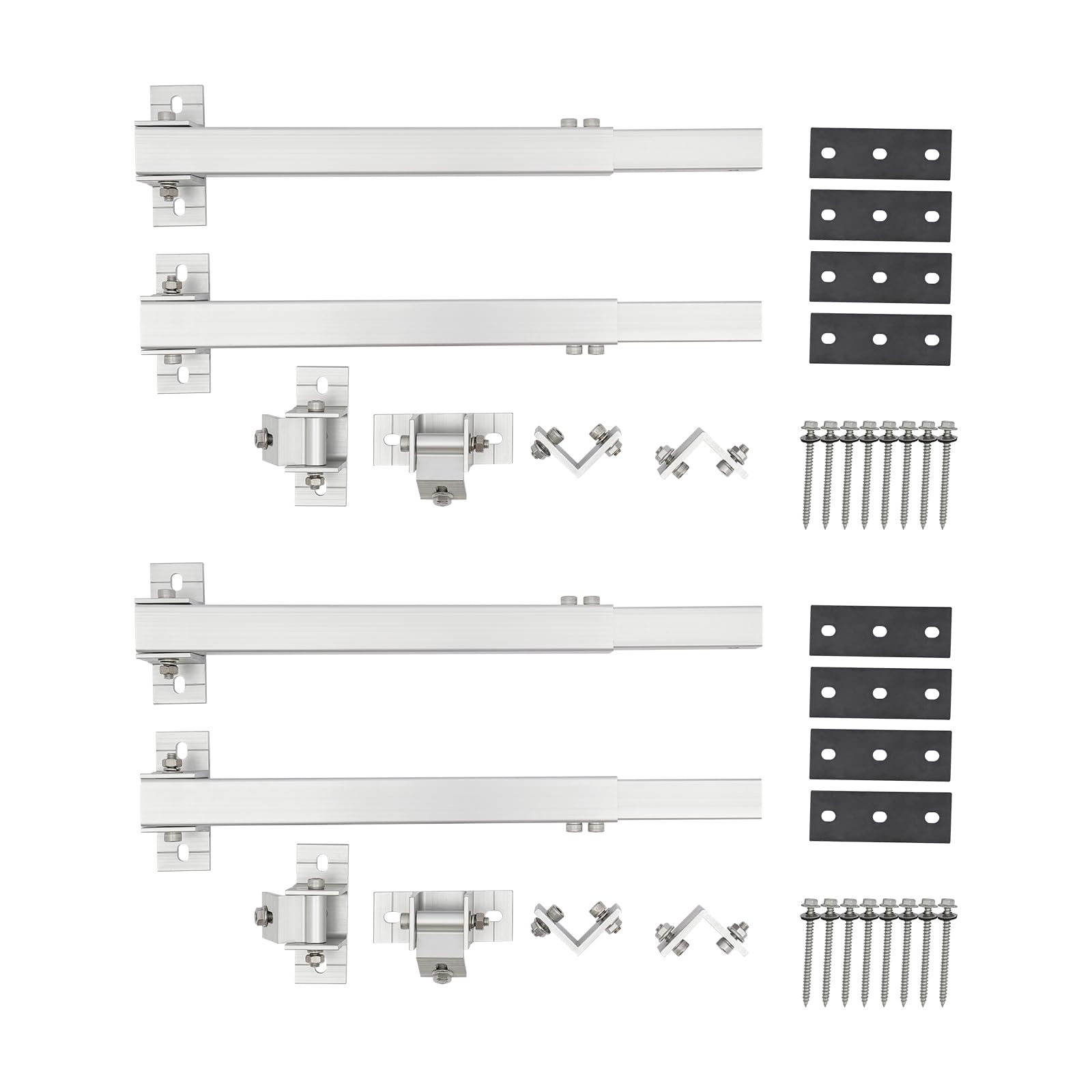 Supporto per pannello solare, regolabile, per balcone, tetto, roulotte (2 paia)