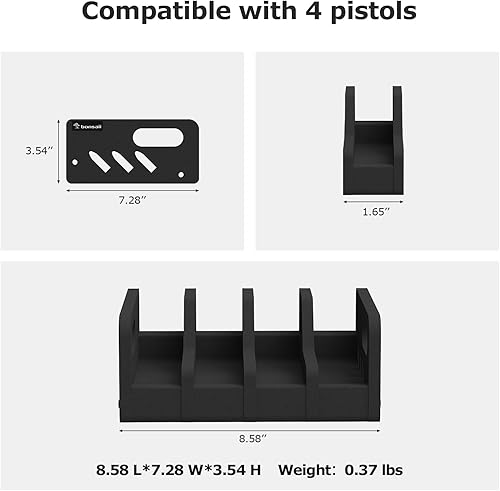 Miniatura 6 de Bonsaii Caja fuerte con soporte y estante extraíble, gabinete de seguridad de acero de 1.2 pies cúbicos con bloqueo de teclado digital y puerto tipo