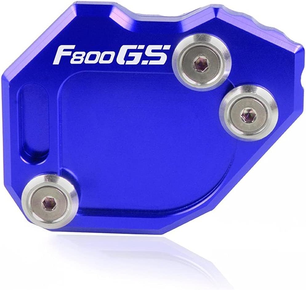 バイク自転車サポートホルダー引伸機 Bmw F800gs F800 Gs 青い 2008 2015シリーズcncアルミニウムモーターサイクルキックスタンドエクステンダーパッドフットサイドスタンドサポートプレート用 色 予約販売 モトクロスキックスタンドプレートプラススチール製の改造