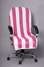 VVIP Home 100% Cotton LUXARY Office Chair Towel, 500 GSM (Pink Line)