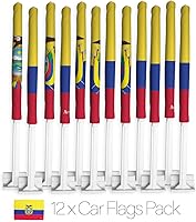 Vista 193 de Bandera de Estados Unidos con poste para coche, bandera para carros, 2 unidades, bandera de América, capó para auto, 4 de julio, decoración