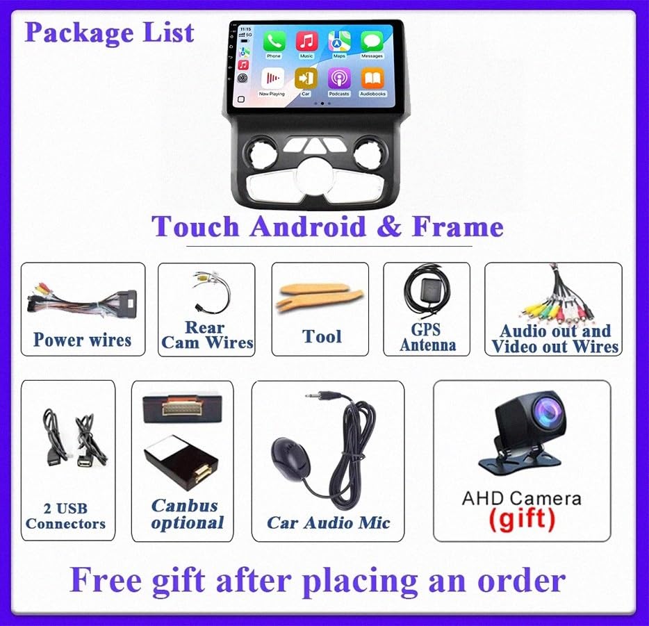 Autoradio para Dodge RAM 1500 2013-2019 con CarPlay inalámbrico y pantalla táctil HD 7
