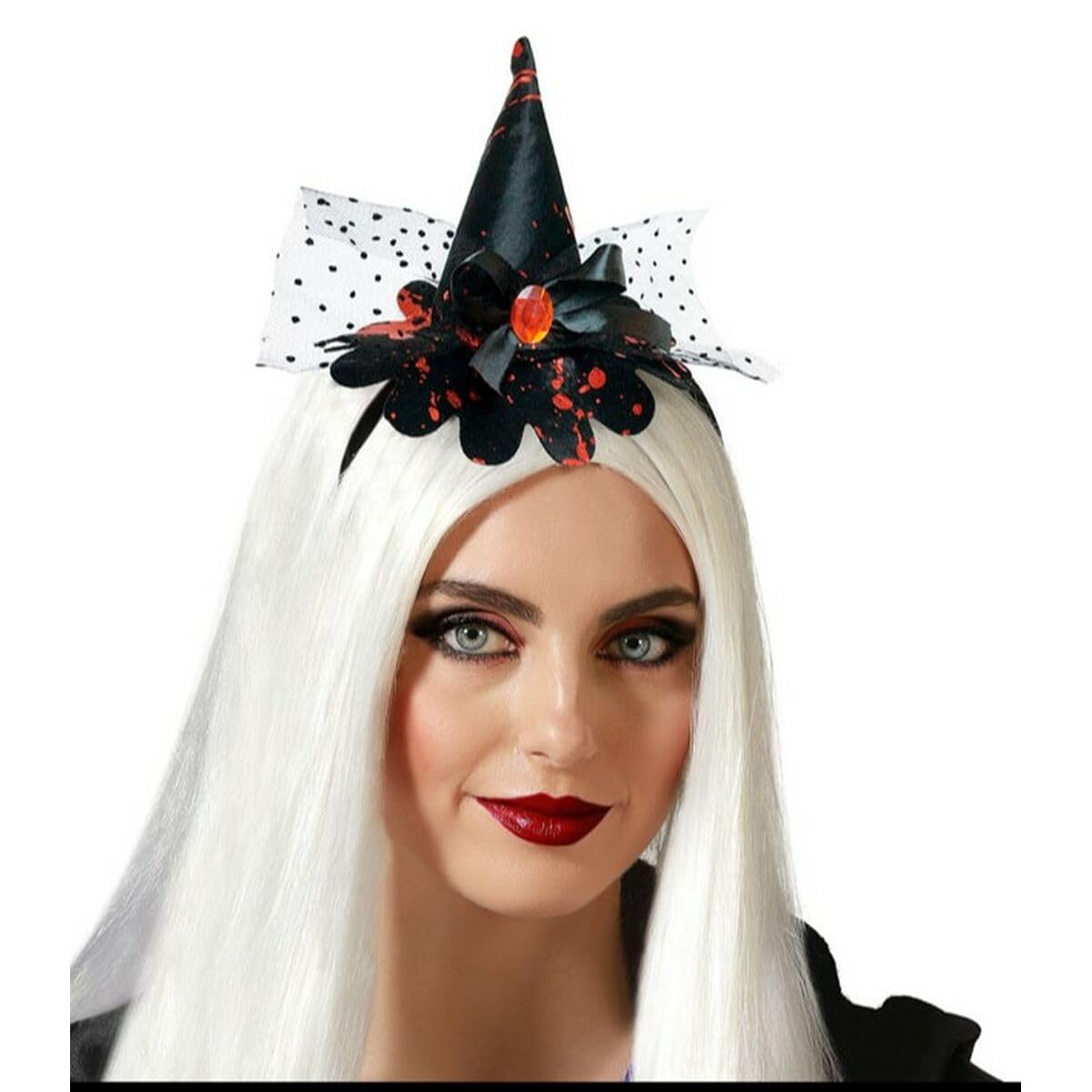BigBuy Carnival Black Witch Headband