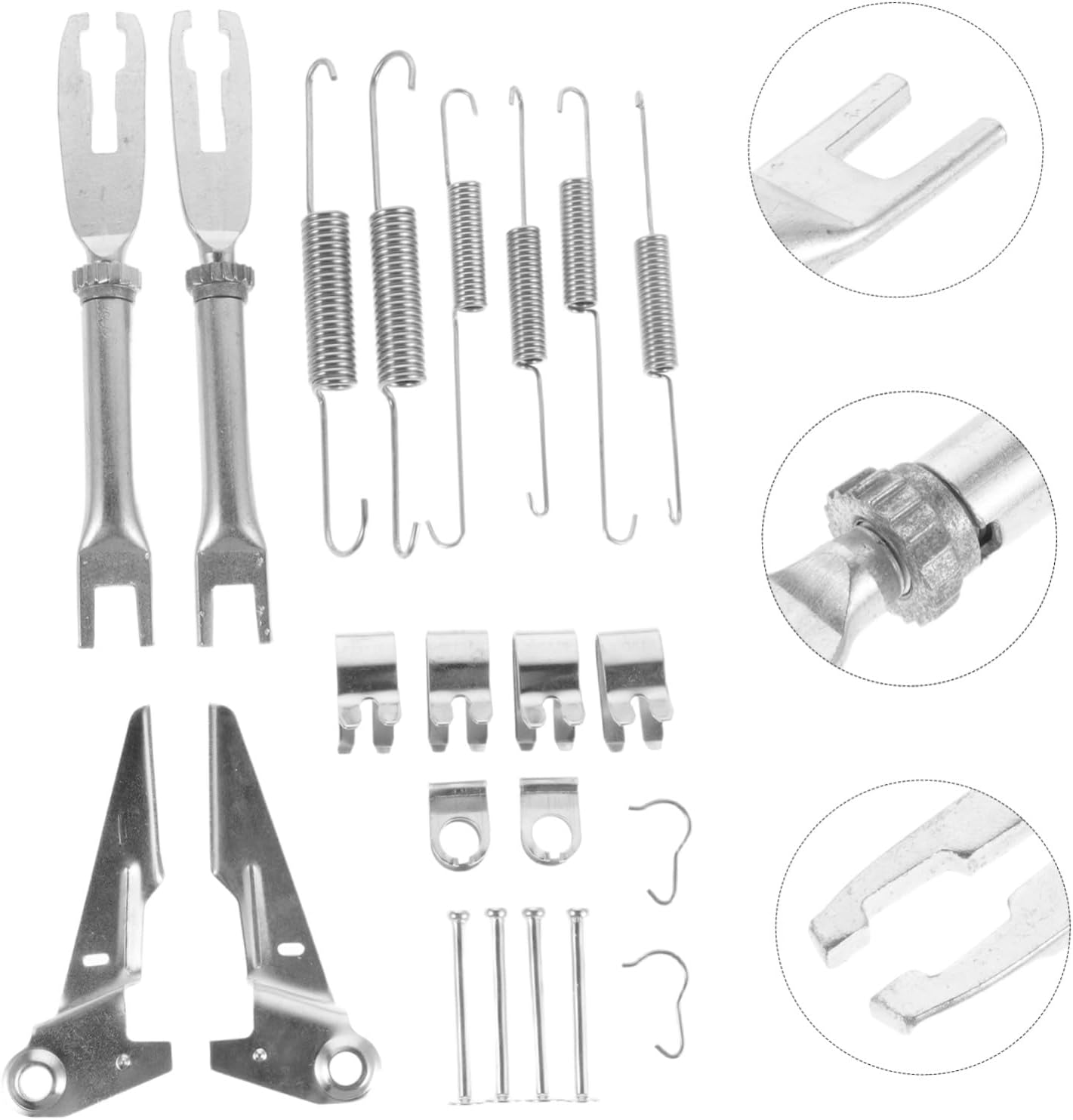 Rear Drum Brake Hardware Kit with Steel Springs and Pins for Car Rear Drum Brake Repair Widely Applicable for Vehicle Maintenance