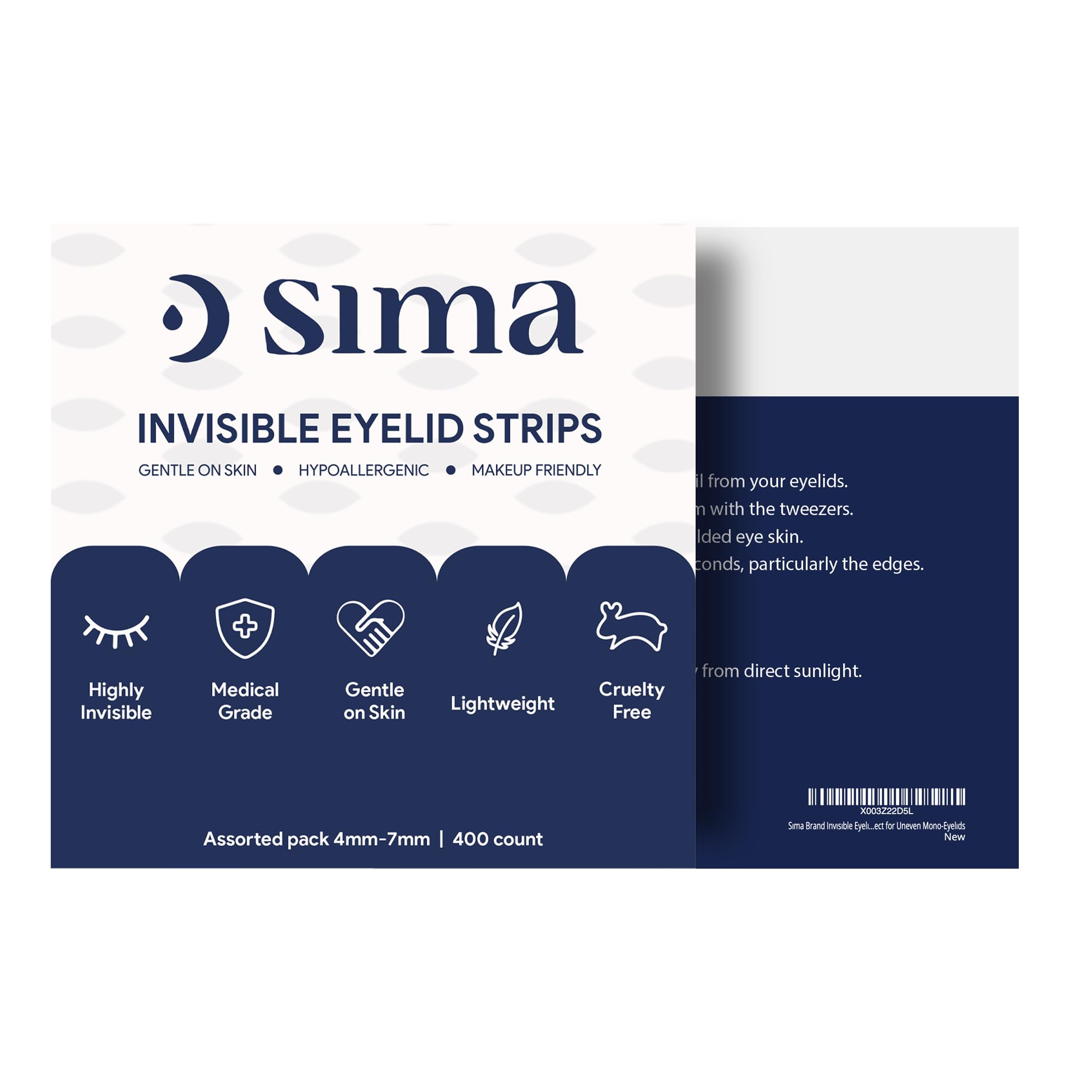 Invisible Eyelid Lifter Strips Eyelid Tape - 400 Count of Double Eyelid Lifter Strips for a Dramatic, Instant Eye Lift Perfect for Uneven Mono-Eyelids