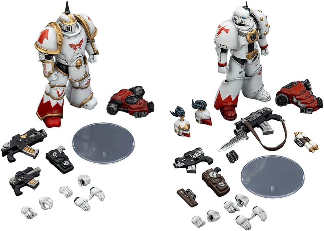 JOYTOY Warhammer The Horus Heresy 1/18 Action Figure,White Scars MKIll Tactical Legionary & MKVI Tactical Legionary 2PCS Collection Model Birthday Gifts for 15+ PreSale