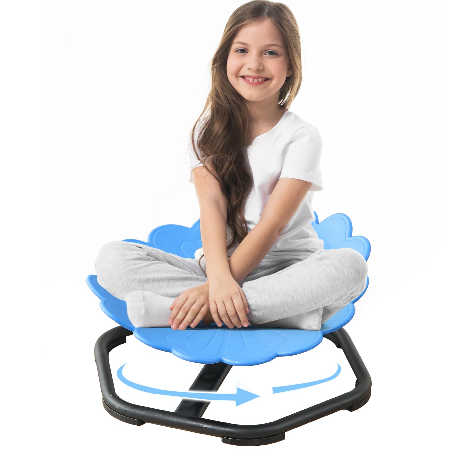 YGJT Kids Sensory Swivel Chair, Spinning Chair for Autistic Kids & ADHD Children, Blue