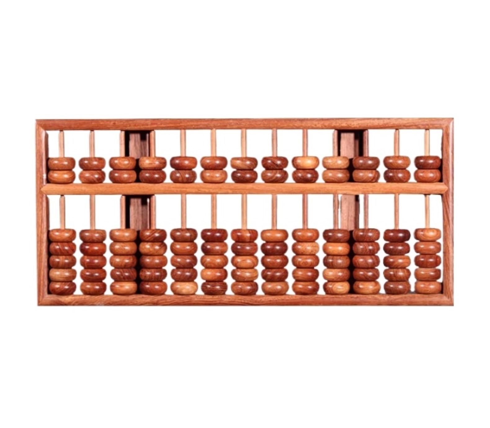 BJfhRH Math Learning Tool For School Vintage Style 13 Column Wooden Abacus Professional Chinese Calculator Counting Tool Hand Carved Arithmetic Calculator