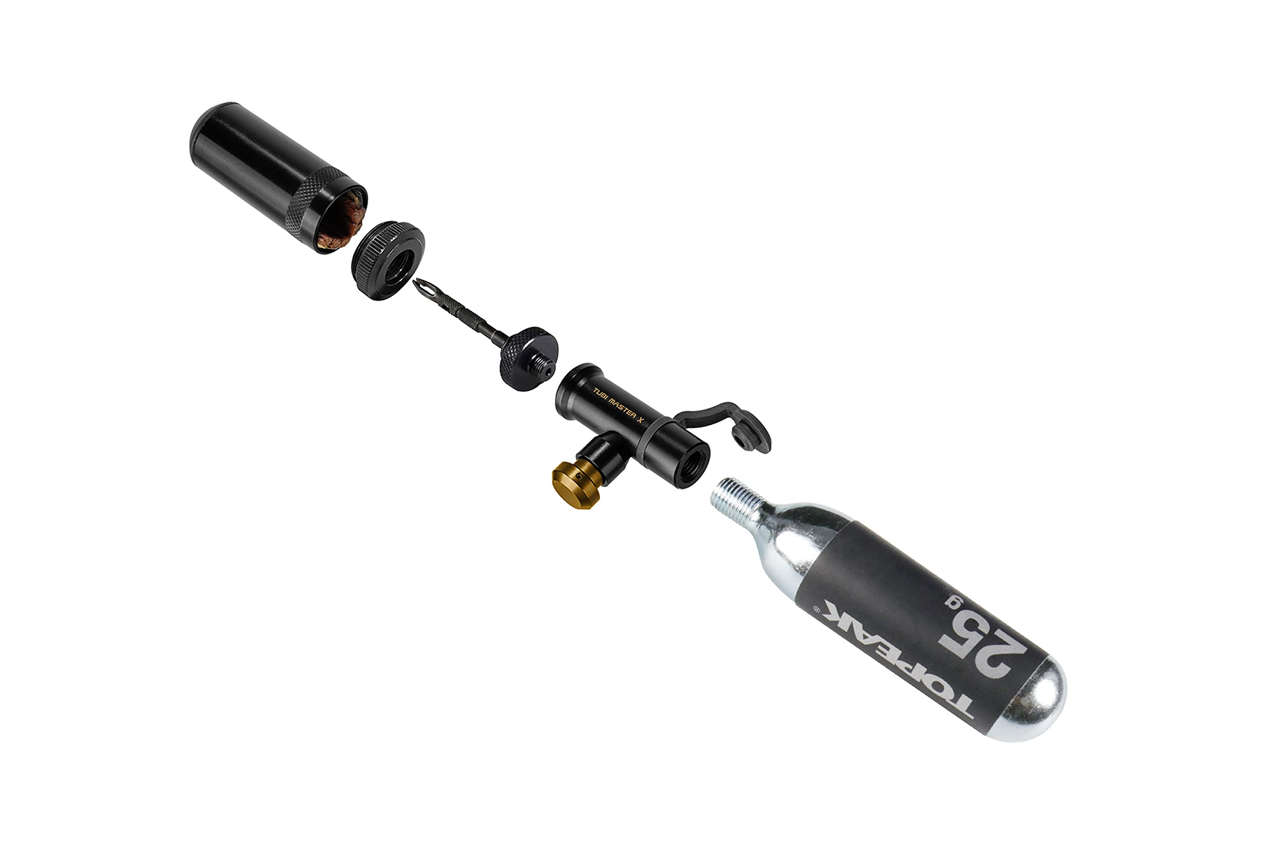 Topeak TUBI Master X (Sin CO2), sport, jazda na rowerze, czarny, jeden rozmiar