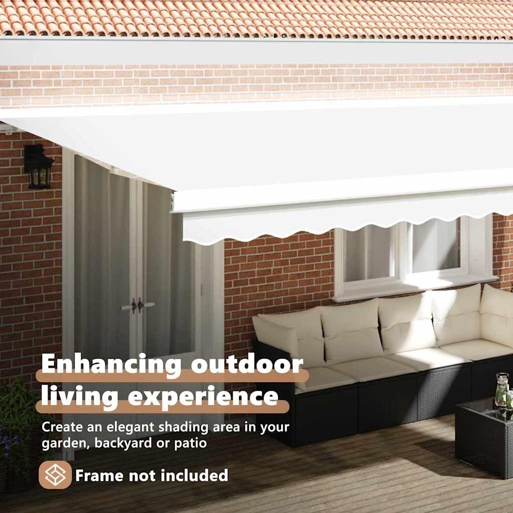vidaXL Tela de Repuesto para Toldos 5 x 3 m Poliéster, Toldo Moderno Rectangular, Resistente a desvanecimientos, UV y Agua, fácil de Limpiar, ¡Sombra y Refugio Outdoor