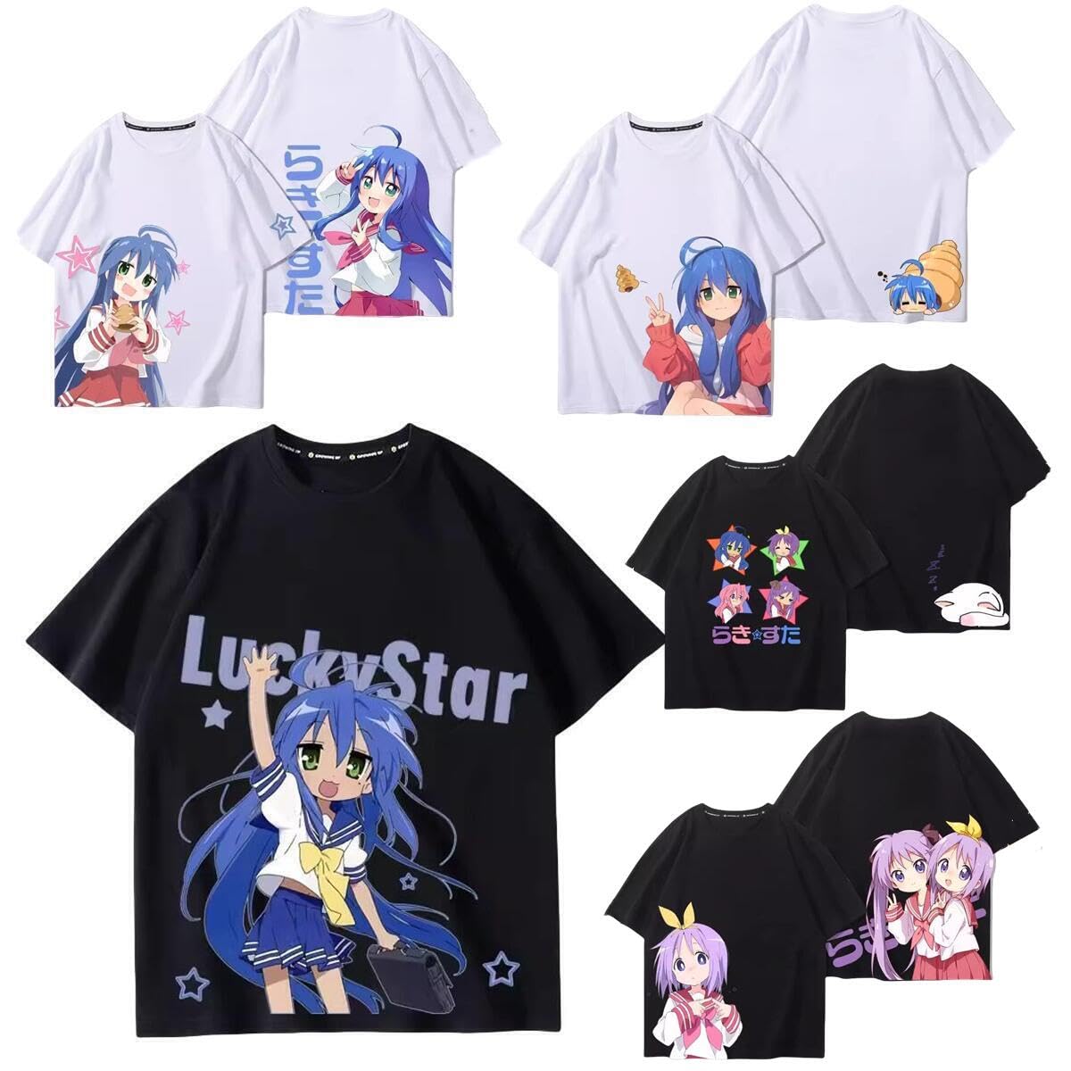 Amazon.co.jp: Tシャツ らき☆すた 泉こなた 半袖 同じシャツ トップス 