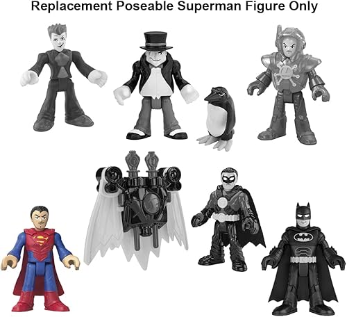 Miniatura 3 de Pieza de repuesto para Imaginext Deluxe Figure Pack Playset  GWX46  Figura de Superman Poseable de Repuesto  Vestido en azul y rojo con capa de tela