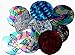 Set of 10 Assorted Black Holographic Plastic Slammers for Pog or Milk Cap Game