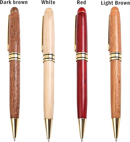 Miniatura 5 de Bolígrafos de madera de palisandro de madera blanca, bolígrafos de madera blanca, recarga, bolígrafo, escritura para suministros de oficina de