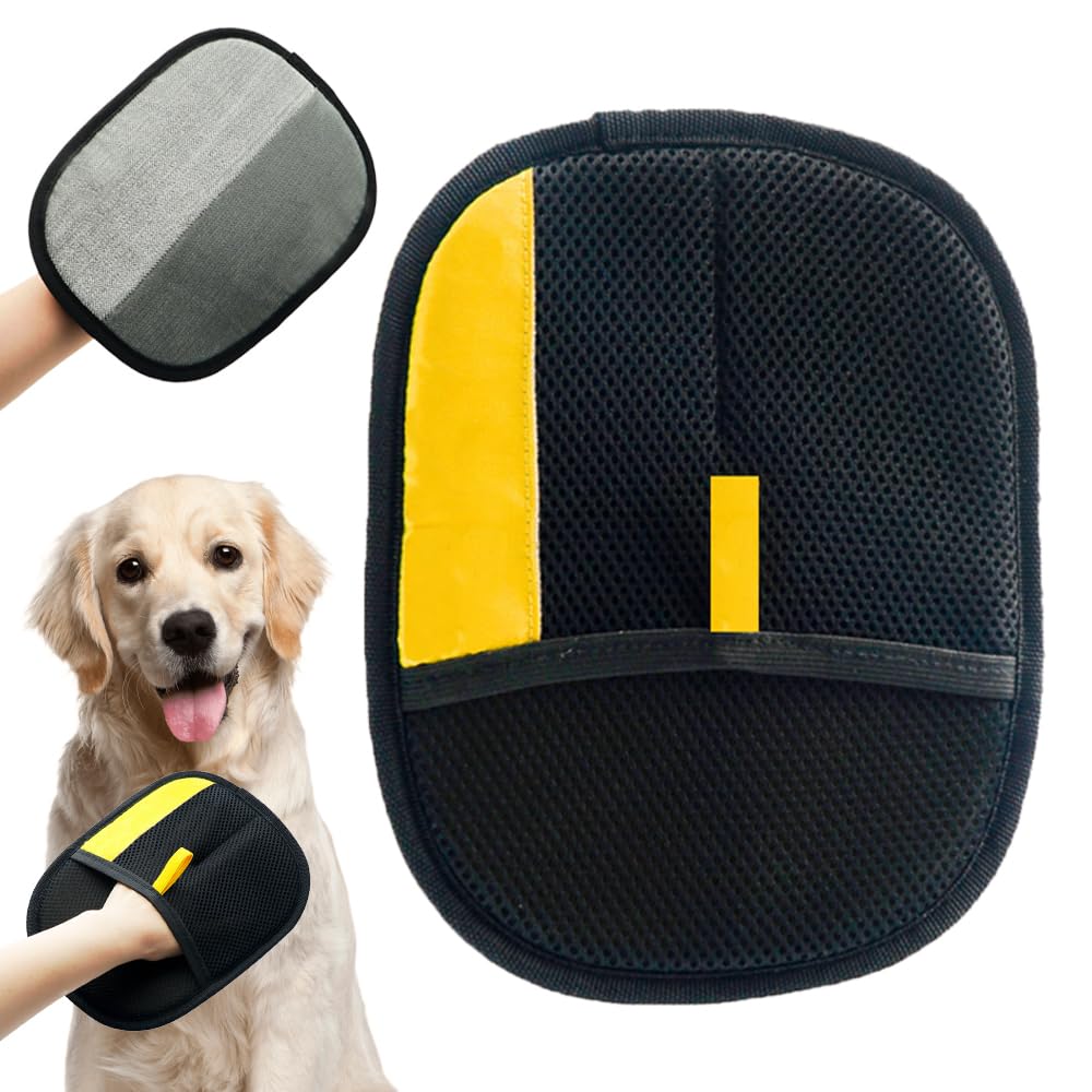 Pet Hair Removal Glove, Dog Cat Hair Gloves for Pet Hairs Removal, Reusable Pets Grooming Gloves for Dogs Cats, Washable Pets Hairs Remover