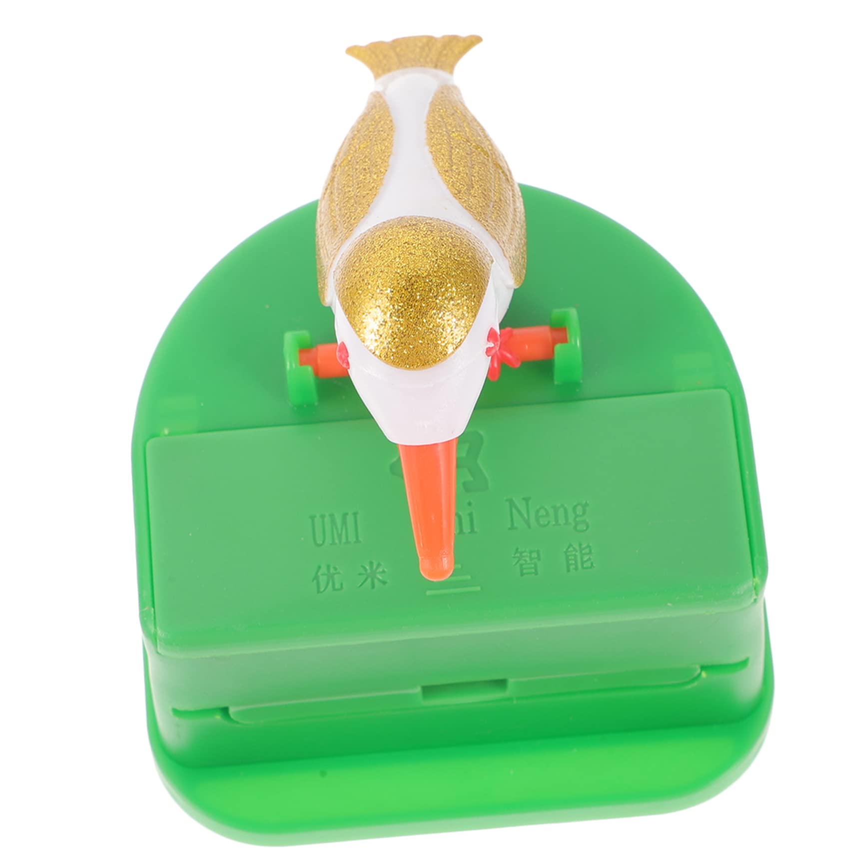 1set Press-type Automatic Toothpick Holder Creative Cartoon Bird Design Toothpick Dispenser Hygienic Desktop Organizer for Home Kitchen Easy Access with Lid