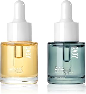 GAOY Cuticle Care Kit: 20ml Oil & Remover - Nourishes Thin Nails, Softens Cuticles, Boosts Growth & Strength