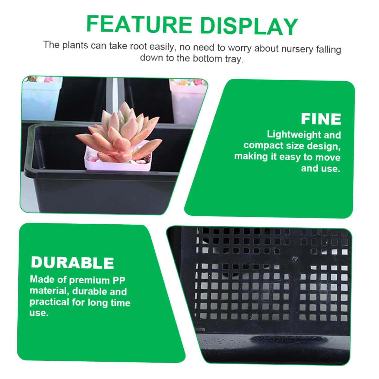 TOYANDONA 2 Ensembles Plateau De Germination De Plantes Rectangulaire Lot de Pots De Semis pour Plantes Et Légumes Tray De Culture Pratique pour Jardin Et Balcon 10 Pièces * 2