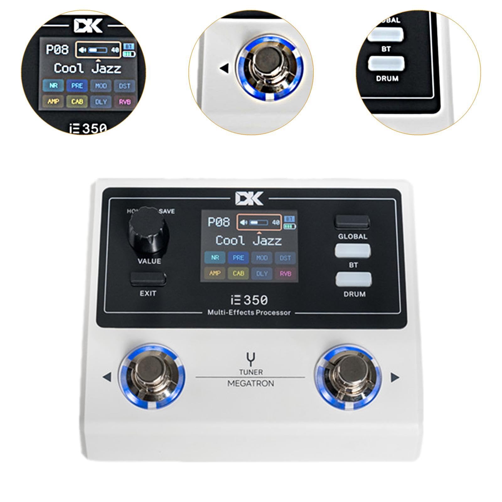 Baoblaze Pedal Multiefectos para Guitarra, Portátil, Grabación de Audio USB, Alto Rendimiento