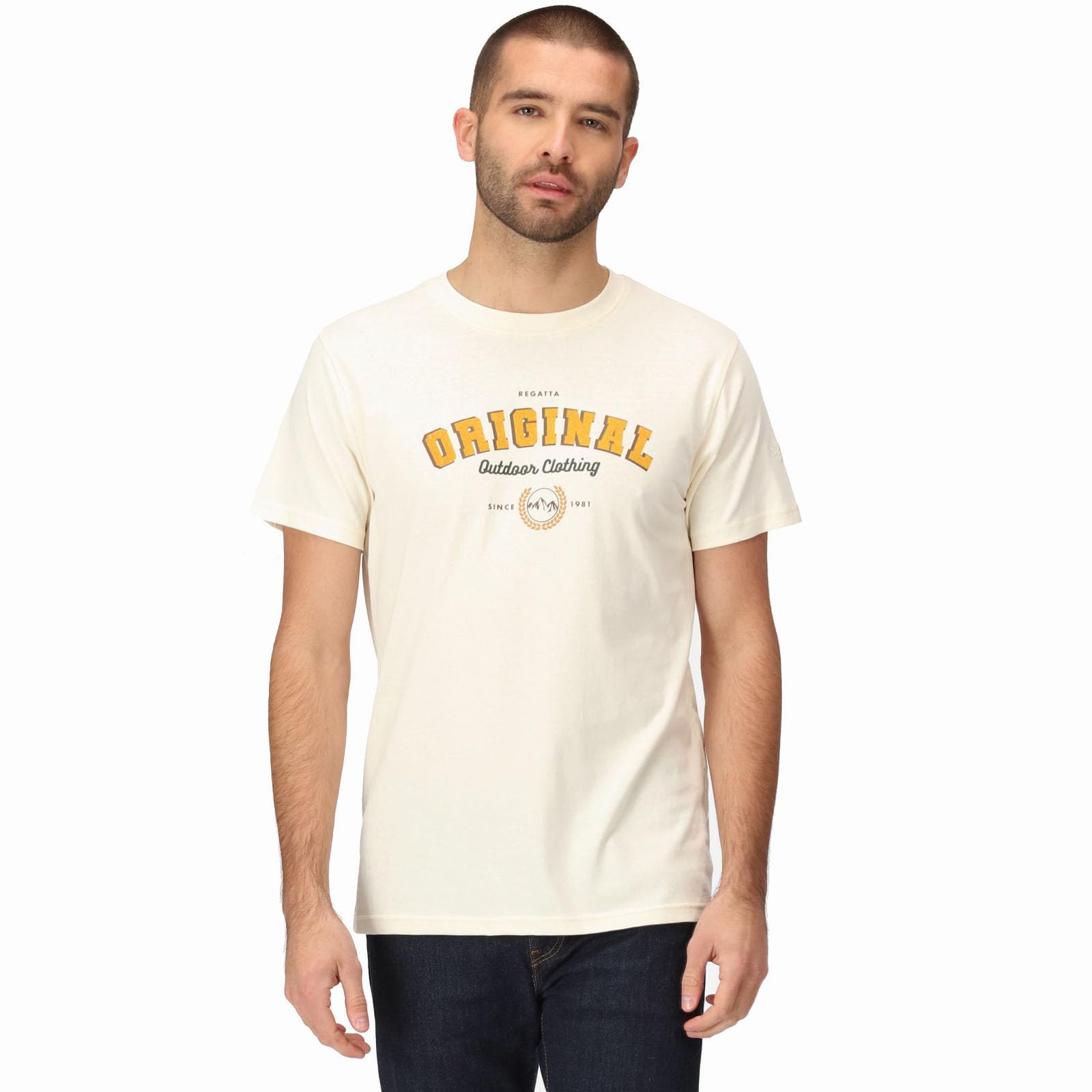 Regatta Mens Cline VII Active T-Shirt - Antique White - L