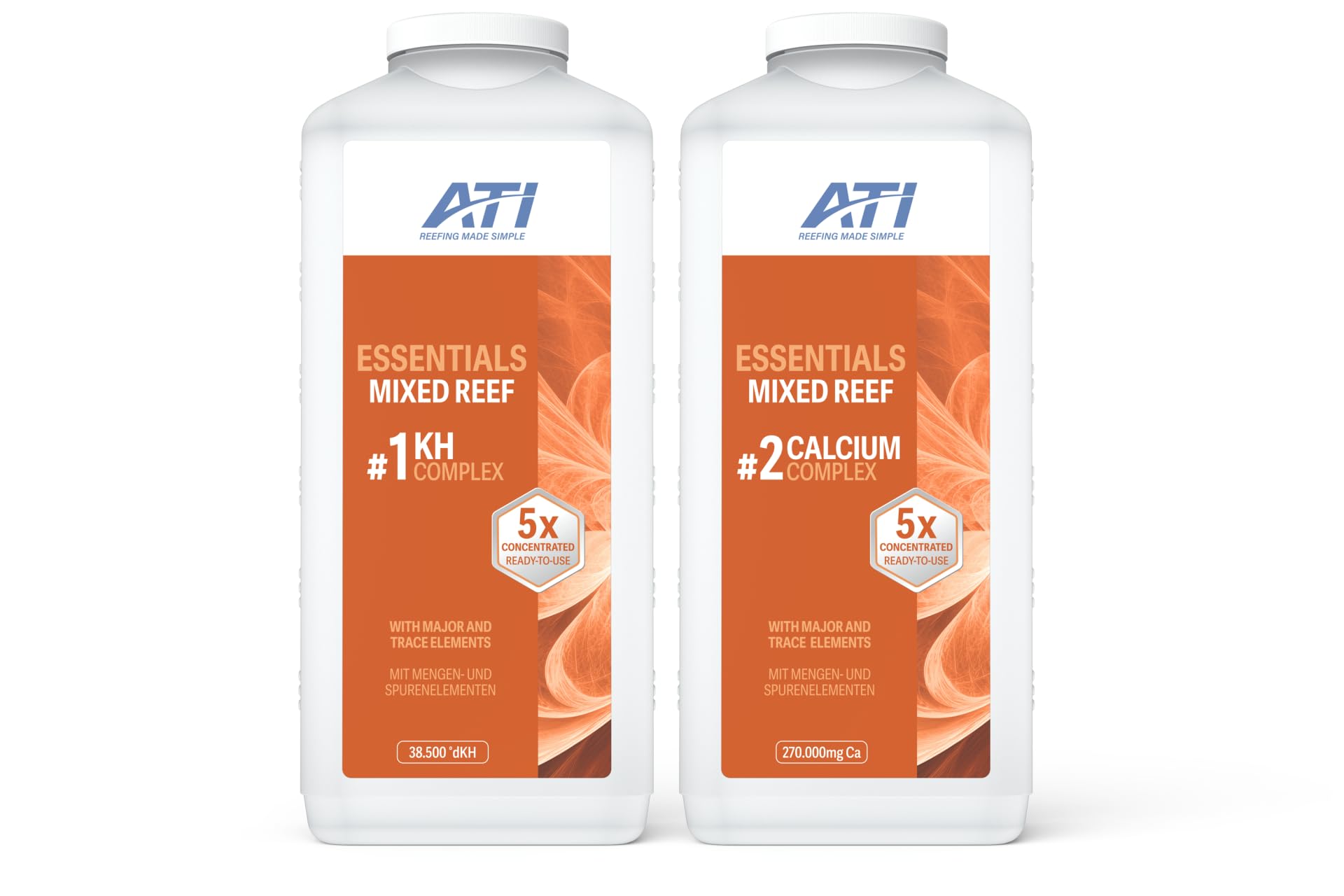 ATI Essentials Mixed Reef Set – 2 x 2700 ml, hochkonzentriertes Komplettsystem für Meerwasseraquarien, ideal für Mischbecken, enthält alle Haupt- und Spurenelemente – wirkt nährstoffreduzierend