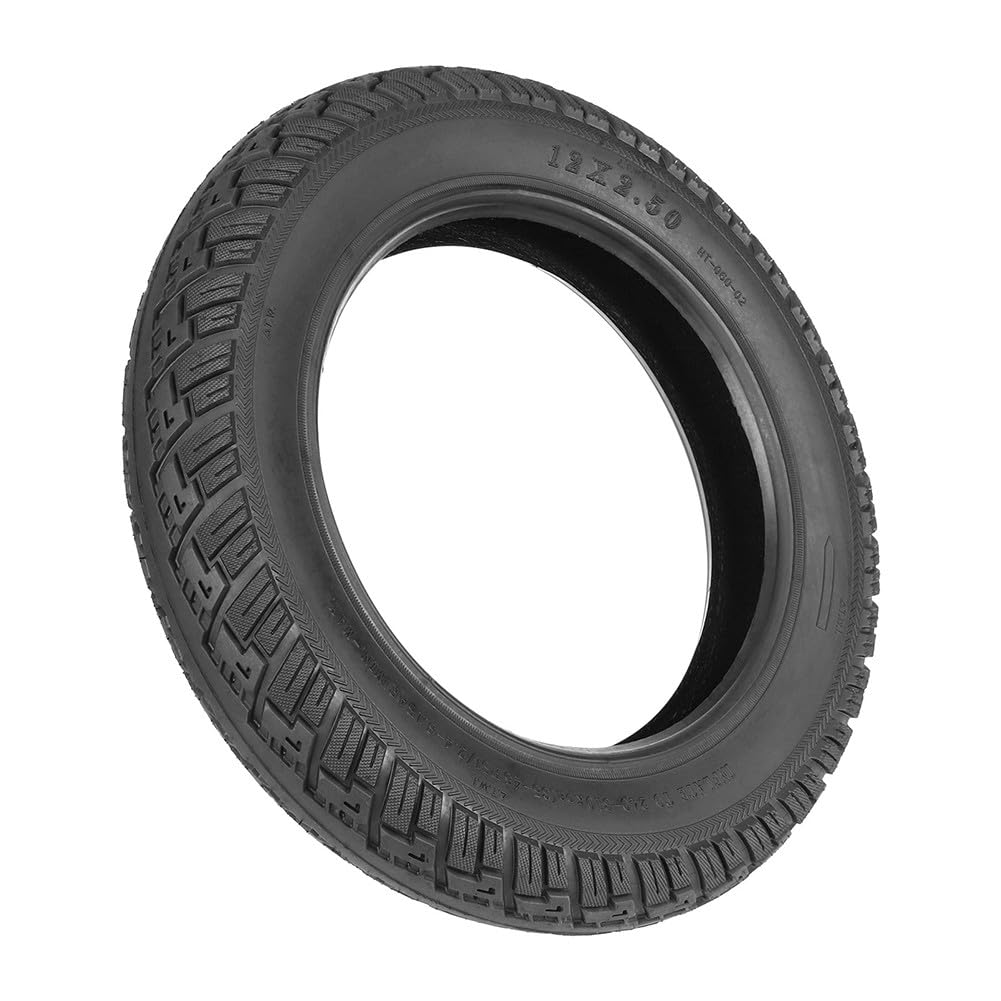 Vilgftyiet 12 Inch 12x2.50 Road Tire for Electric Vehicle for battery Car, Tubeless Outer Tyre Compatible with 32x5.6cm Wheels, Rubber Wear-Resistant for Bicycle Tire