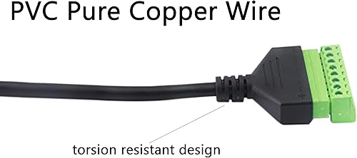 Vista 5 de XMSJSIY RJ45 8P8C hembra a adaptador de terminal de tornillo de 8 pines, extensor Ethernet Cat5/6/7, extensión de señal de red CCTV DVR Hembra a