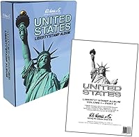 Vista 21 de H.E. Harris & Co. USA Liberty - Álbum de sellos postales con imágenes/ilustraciones (parte A 1847-1994) con carpeta de dos postes