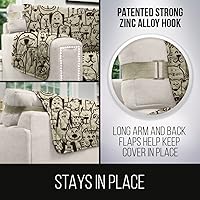 Vista 4 de Sofa Shield - Funda de sofá con correa patentada, protector de cojines, funda reversible resistente a manchas y desgarros de perros, diseño