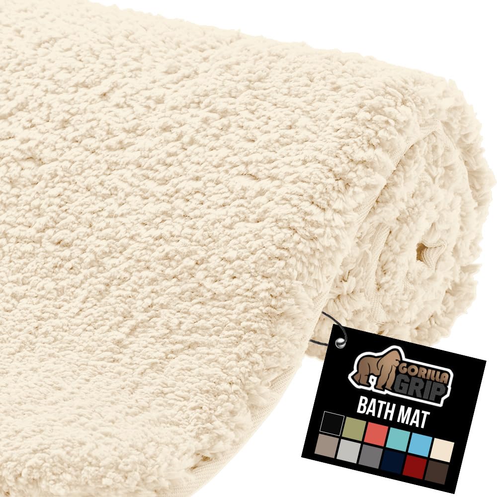 GORILLA GRIP Bathroom Rugs 30x20 Ultra Soft Absorbent Mat Thick Plush Bath Rug Machine Washable Microfiber Quick Dry