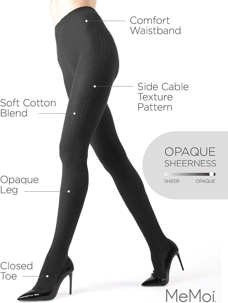 White Knit Tights Girls Memoi Cable Knit Girls Cotton Blend Knee