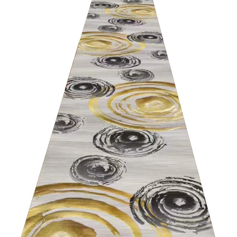 Tapis couloir facile à entretenir et tapis long respirant pour allée contemporaine colorée