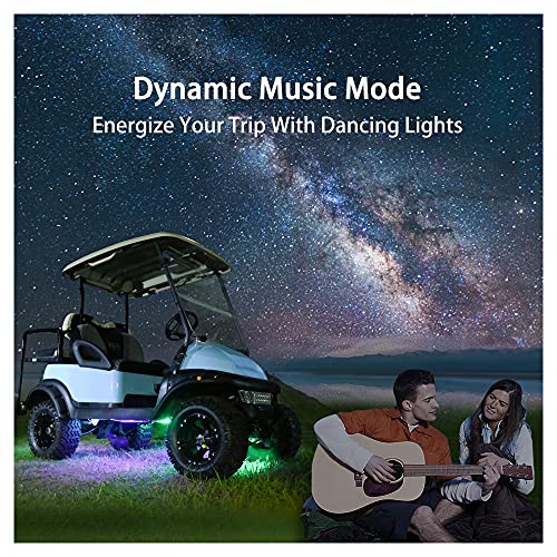 10L0L Golf Cart Underglow Led Light Strip Kit, 22 Modes Glow Neon Underbody Lighting With Wireless Remote Control thumb #2