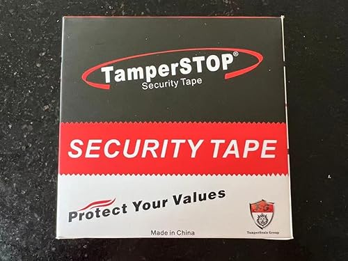 Miniatura 8 de 1 rollo de cinta de embalaje de seguridad 100% total a prueba de manipulaciones (2 pulgadas x 55 yardas x 2 mil, película ultra gruesa "vacía", rojo)