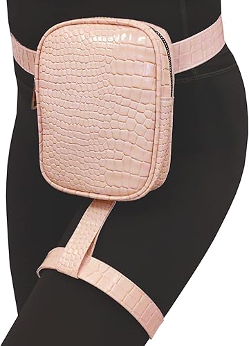 Arnés de pierna - Bolsa de muslo y cadera - Cuero sintético - Mujer Rosa