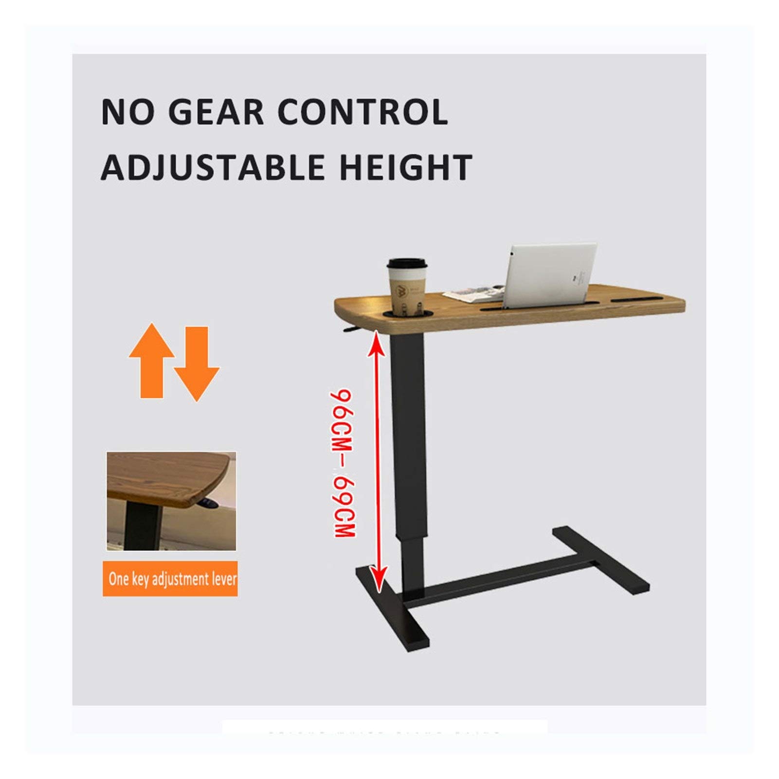 Mesa ajustable para cama de hospital con ruedas giratorias, soporte móvil para laptop, leer, comer el desayuno, sobre la mesita de noche con ruedas
