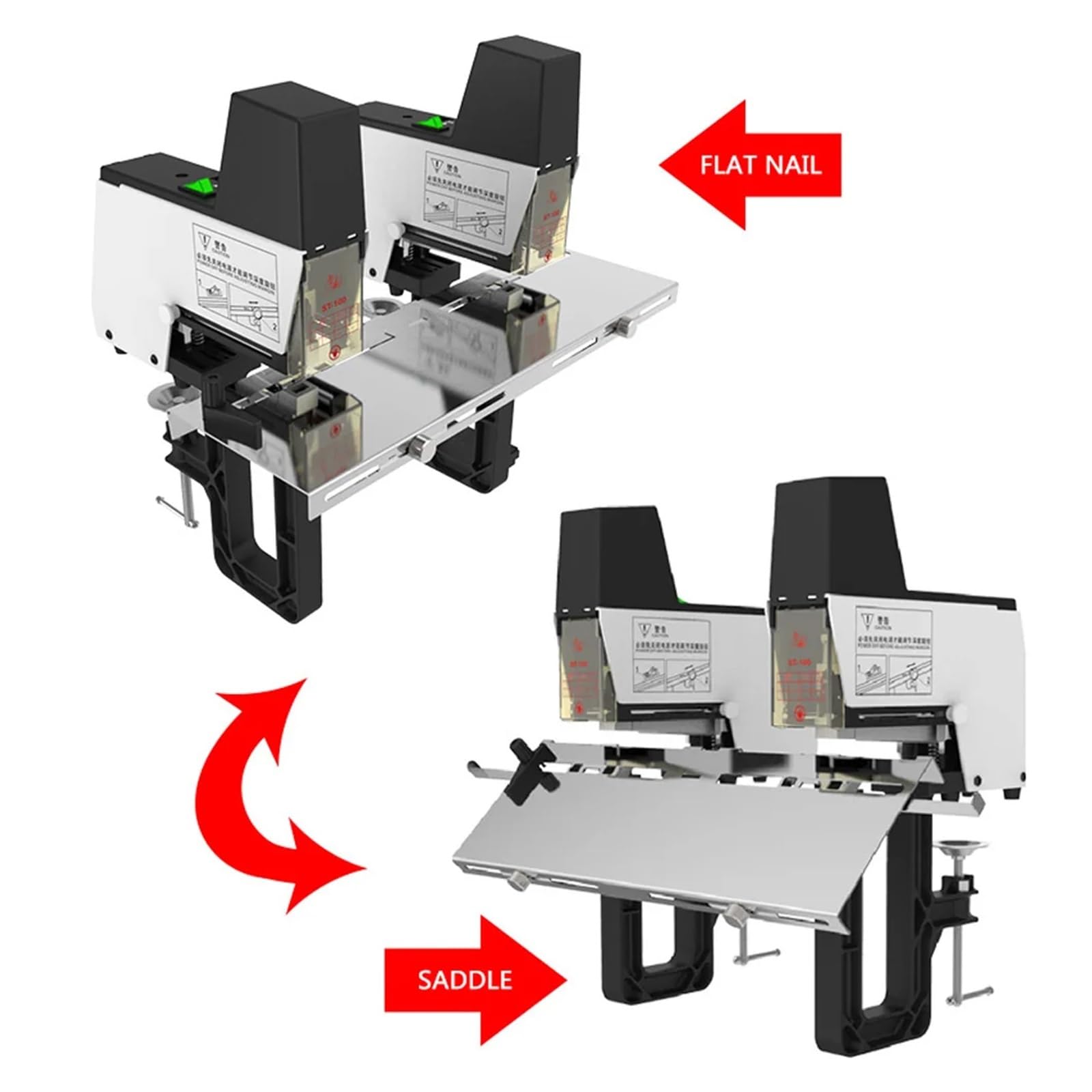 Agrafeuse électrique Double, agrafeuse Automatique à Couture Centrale A3, Machine à clouer Le Papier à Double agrafeuse,Améliorer l'efficacité