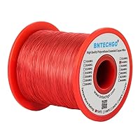Vista 27 de BNTECHGO - Alambre magnético de calibre 16 a 38°AWG - Alambre de cobre esmaltado - Alambre para embobinar magnético esmaltado 1 rollo rojo Rojo 1 Lb