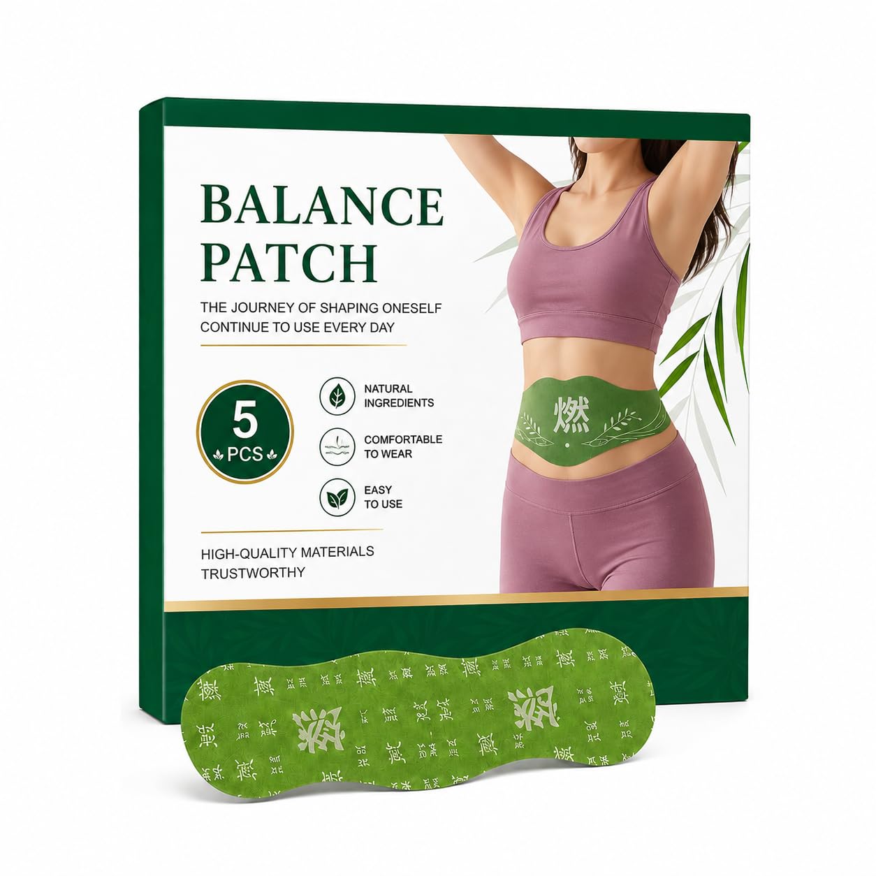 Herbal Balance Patch, Plant-Based Ingredients, Comfortable Adhesive Design, Balance Belly Button Patch Natural Detox & Slimming Waist Sticker Easy Topical Use (5pc in 1 Pack)-image-31