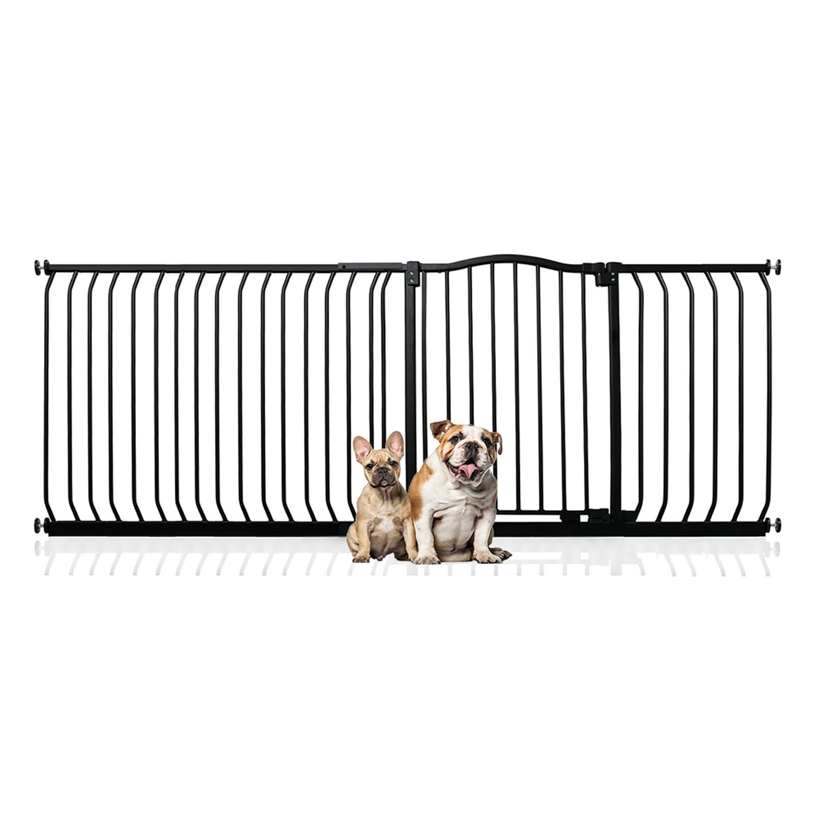 Bettacare Curved Top Dog Gate, 161cm - 170cm, Matt Black, Pressure Fit Pet Gate for Puppy and Dog, Easy Installation — view 70