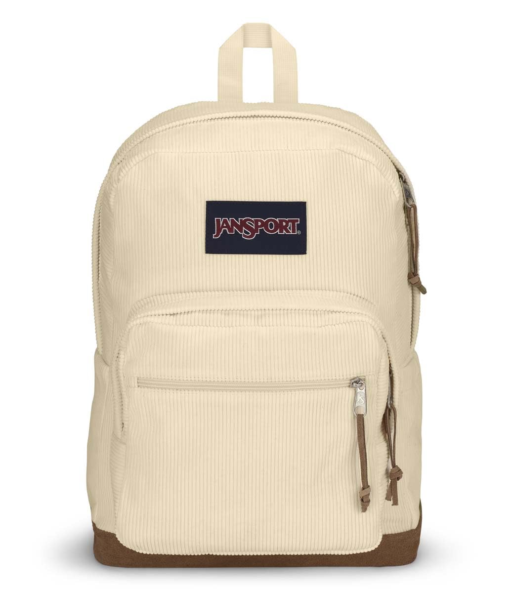 JanSport Right Pack Expressions Backpack - Travel, Work, or Laptop Bag - Coconut Corduroy