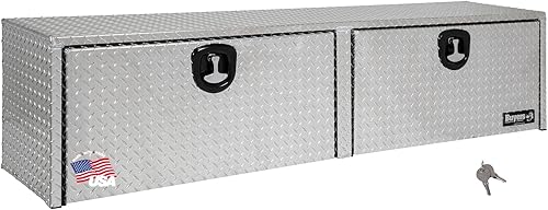 Miniatura 14 de Buyers Products 1701551 - Caja de herramientas para camión de aluminio plateado con tapa superior de rodamiento de diamante, 72 x 13 x 16 pulgadas,