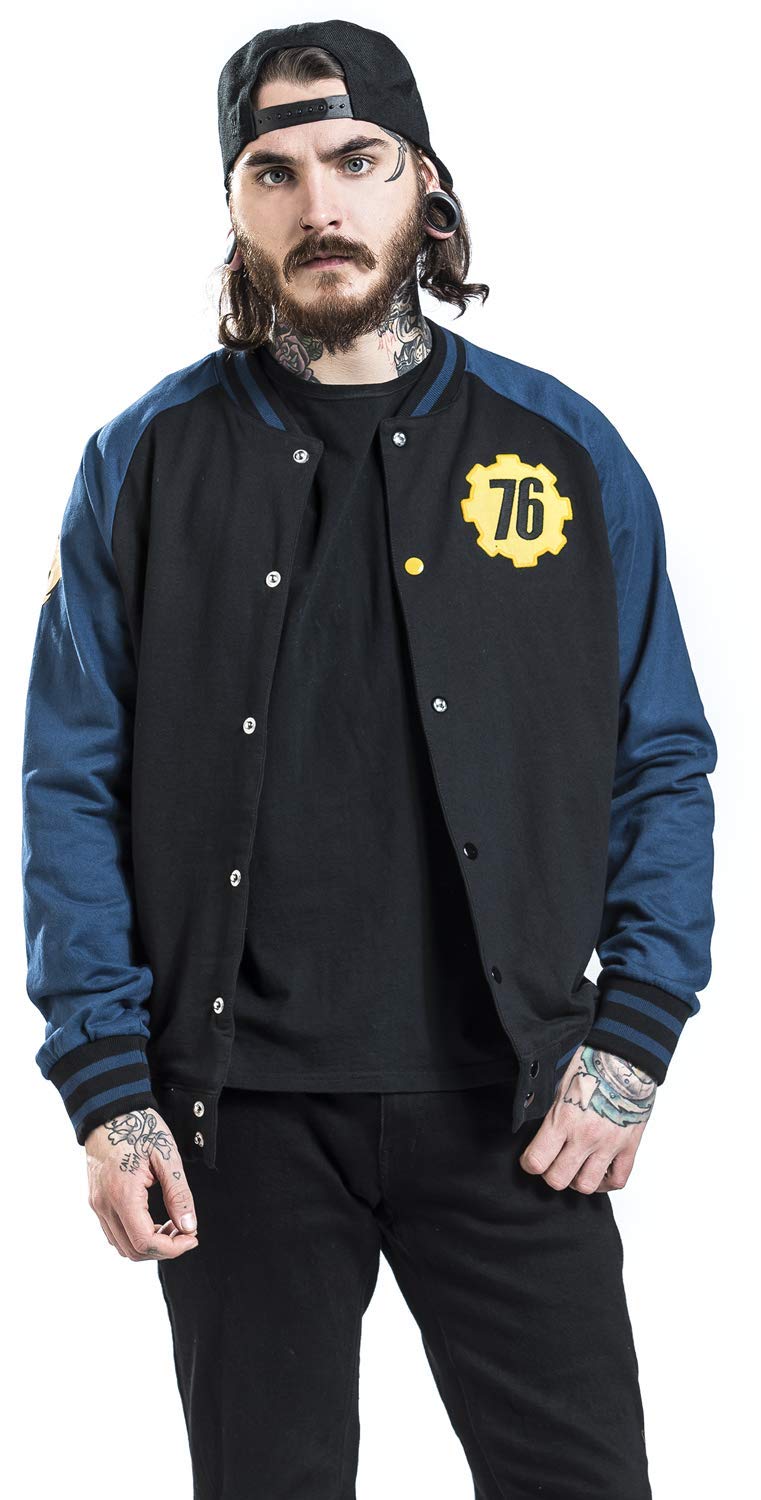 Fallout 76 - Vault 76 Chaqueta Universitaria Negro/Azul
