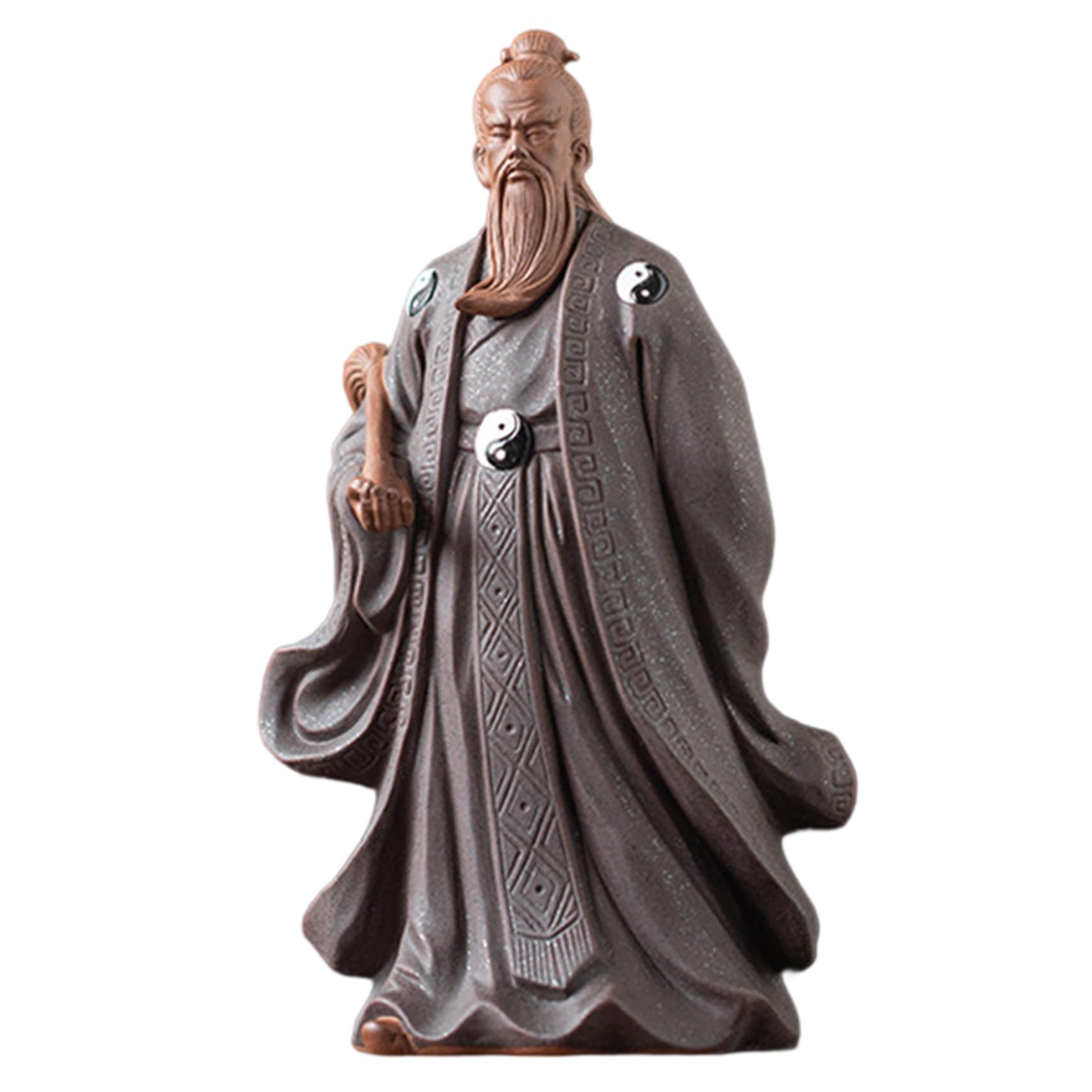Décoration de Méditation Zen avec Figurine Chinoise en Argile pour Bureau à Domicile