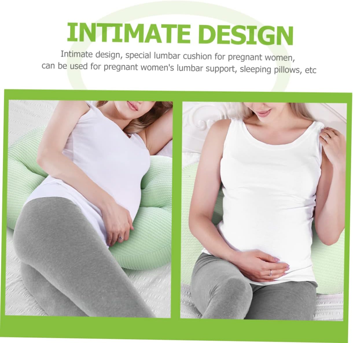 Pregnancy Waist Support Pillow U-Shaped Maternity Cushion for Comfortable Lumbar Support for Pregnant Women Multi-Functional Design