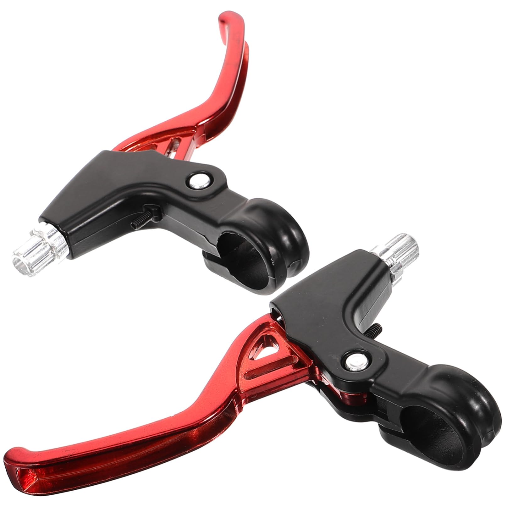 Yardwe Coppia Maniglie Freno per Bicicletta da Corsa in Alluminio (Rosse) 2 Pezzi Attrezzo Leva per Bicicletta Portatile Catena Montuosa Cestino Maniglia Tutto in Lega di Alluminio