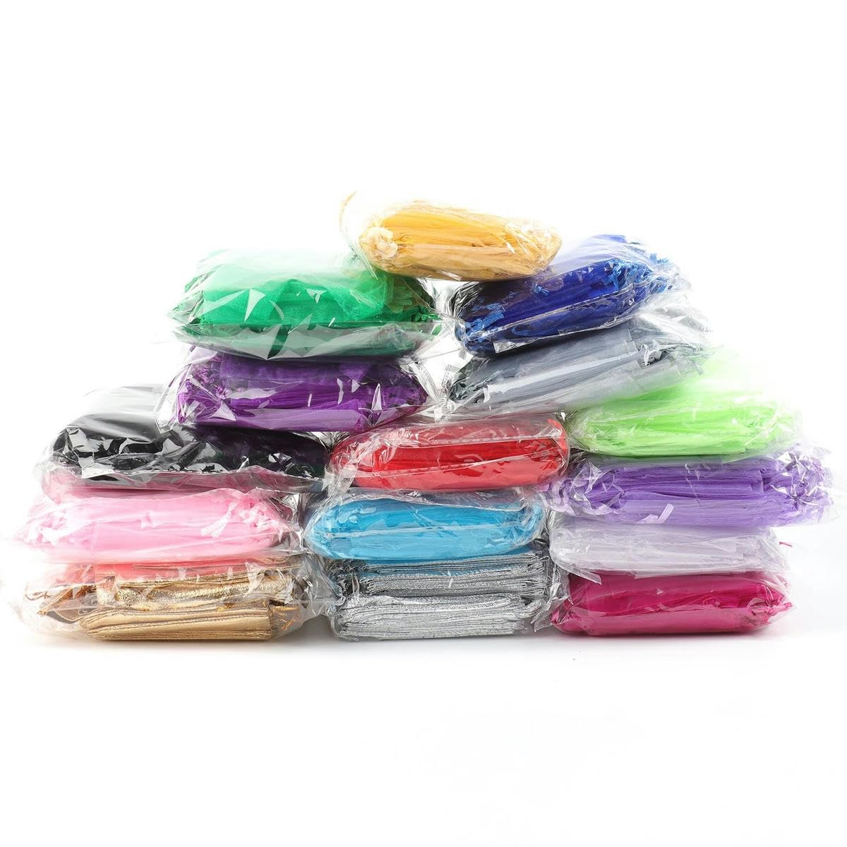 50 sztuk 7x9 9x12 10x15 Organza Torby Opakowania Biżuterii Rzemiosło Zaręczyny Wesele Dekoracja Ściągacz Woreczki