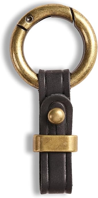Creative Leather Car Keychain Key Fob Quick Release Metal Key Chain